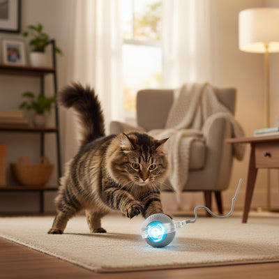 Balle interactive pour chat