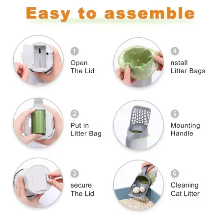 Pelle ergonomique pour ramasser litiere