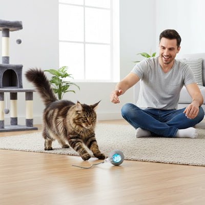 Balle interactive pour chat