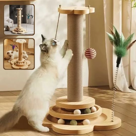Jouets Interactifs, Petit Arbre avec Griffoir et boule suspendue